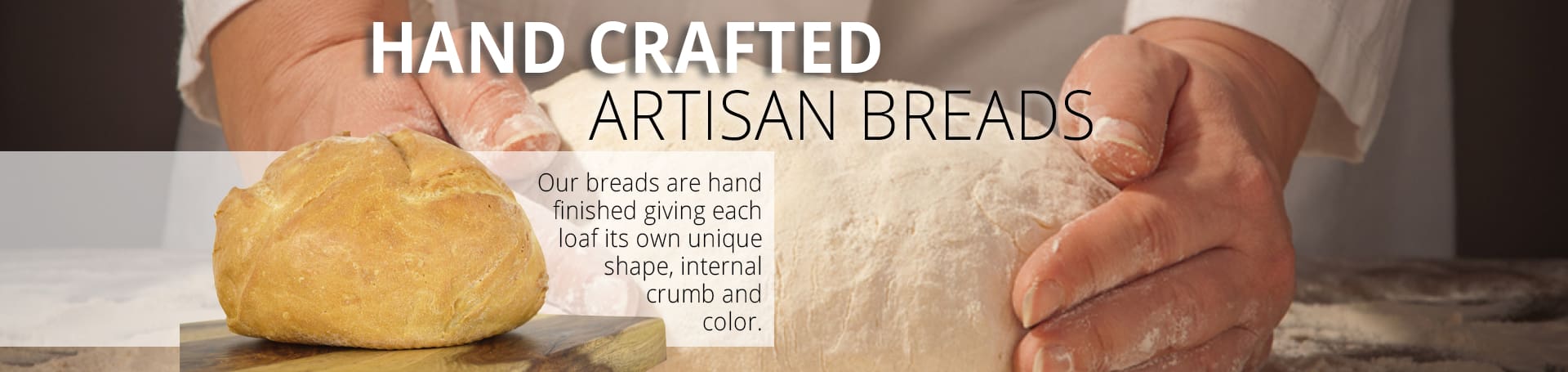 Freshly made artisan bread preparation