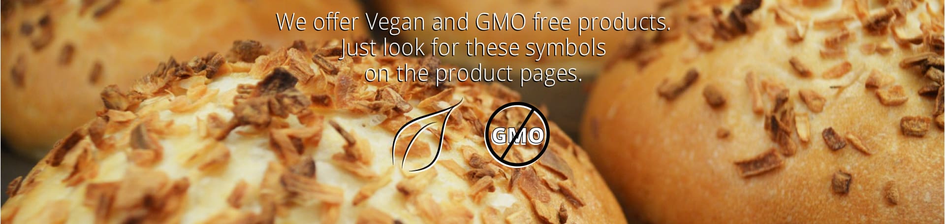 Vegan and GMO-free bread options shown