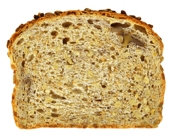 Multigrain bread with crunchy texture